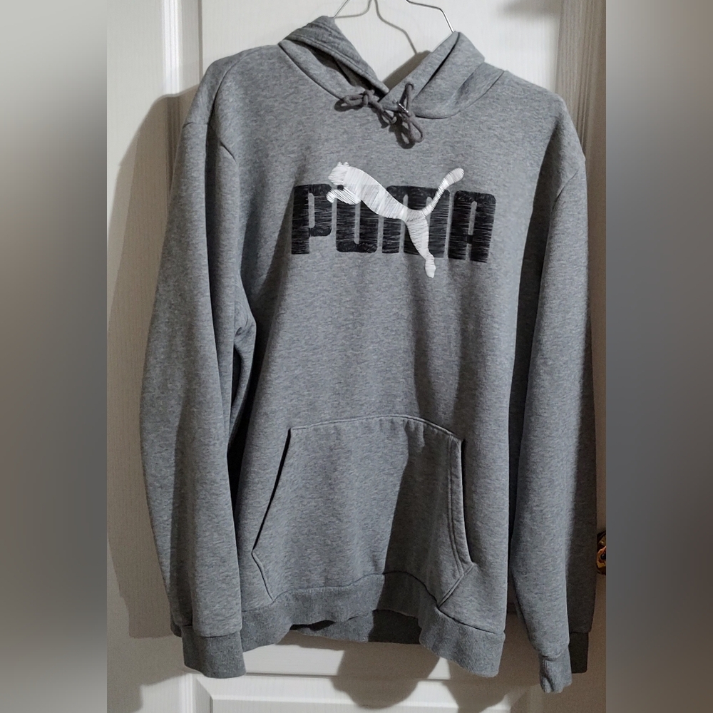 Puma Gray Hoodie Boys Men XL